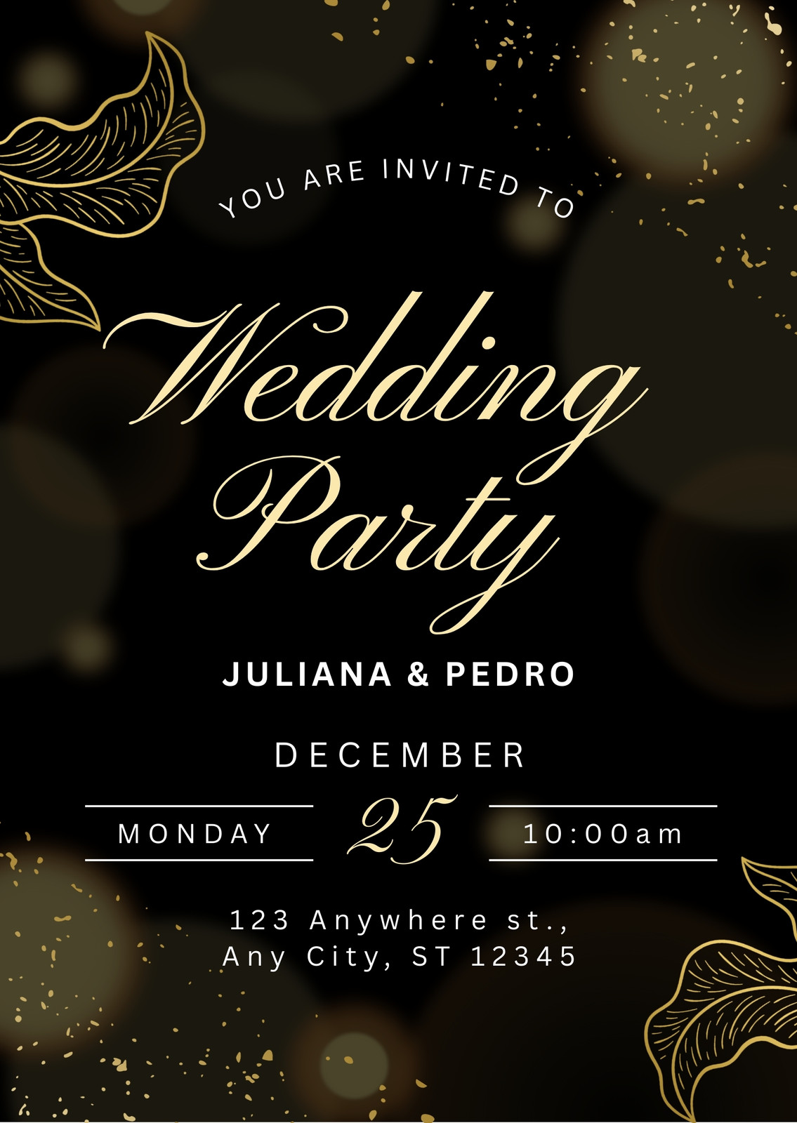 Gold Wedding Invitations
