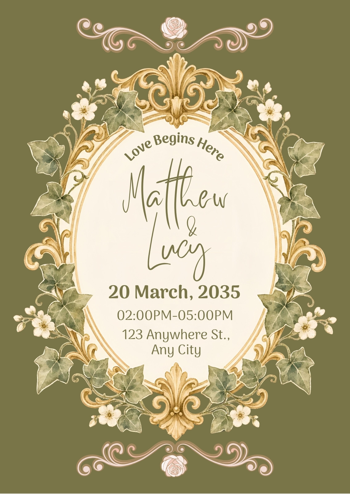 Green Wedding Invitations