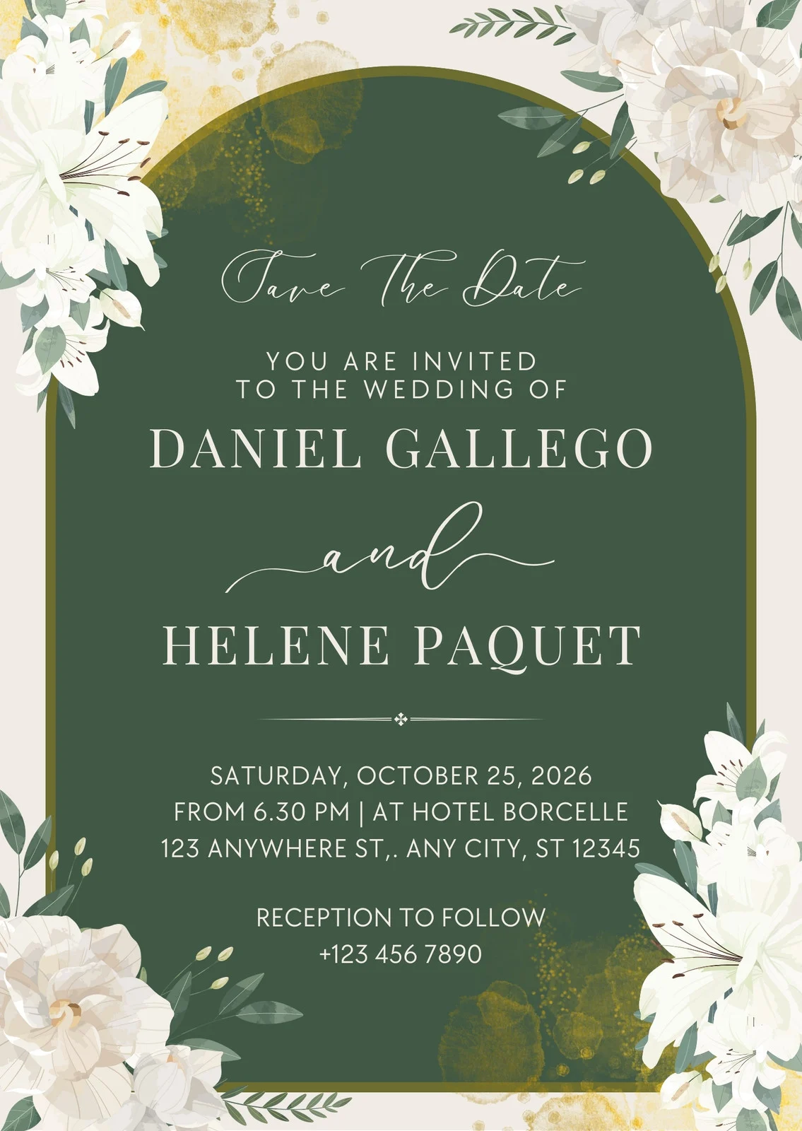 Green Wedding Invitations