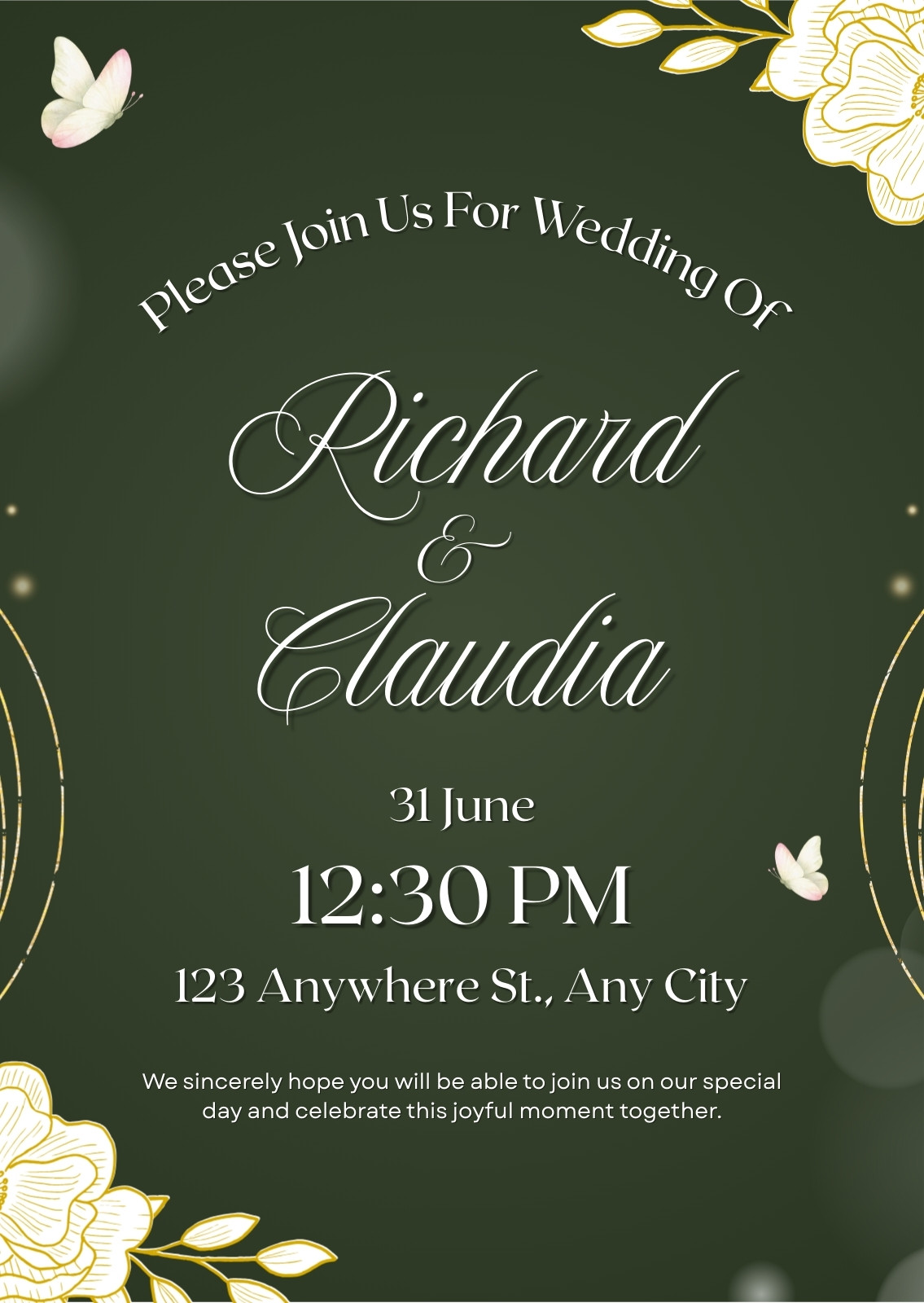Green Wedding Invitations