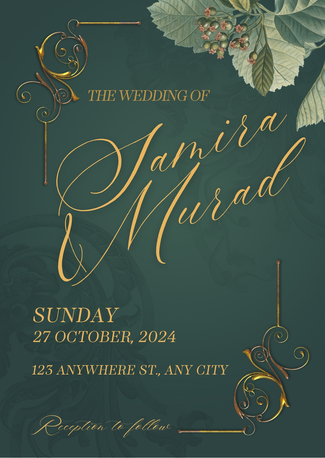 Green Wedding Invitations