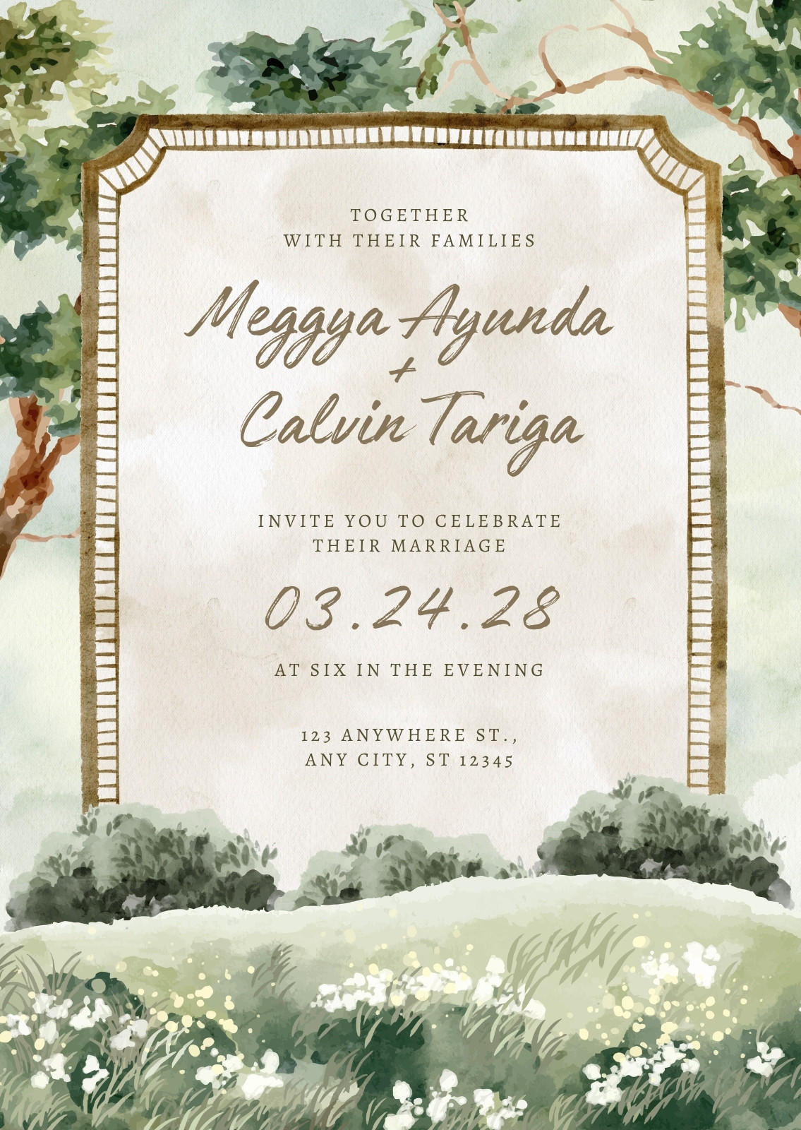Green Wedding Invitations