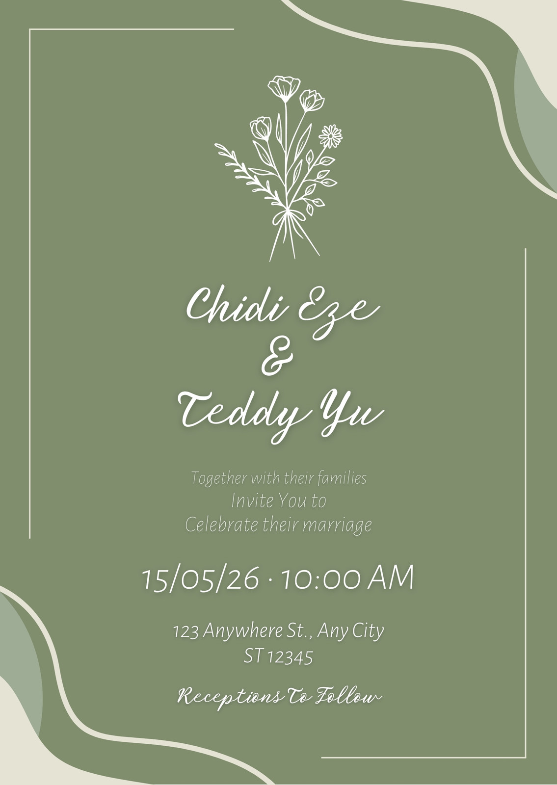 Green Wedding Invitations