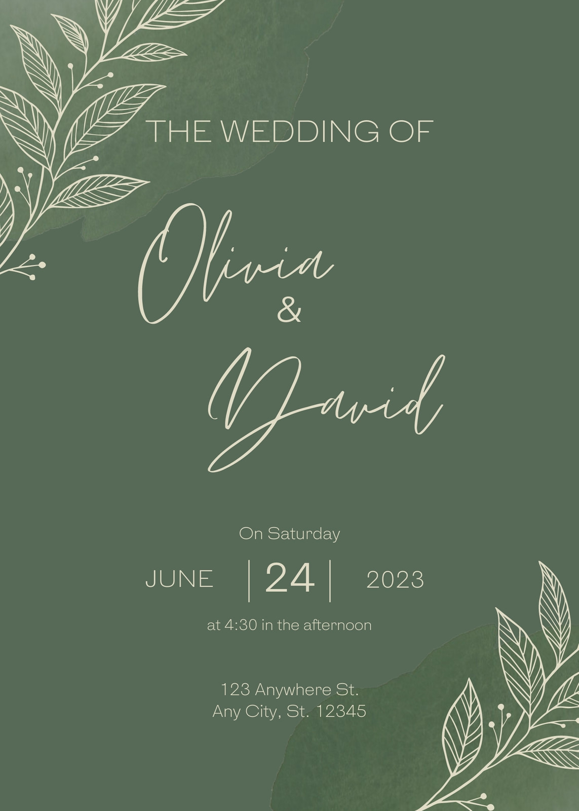 Green Wedding Invitations
