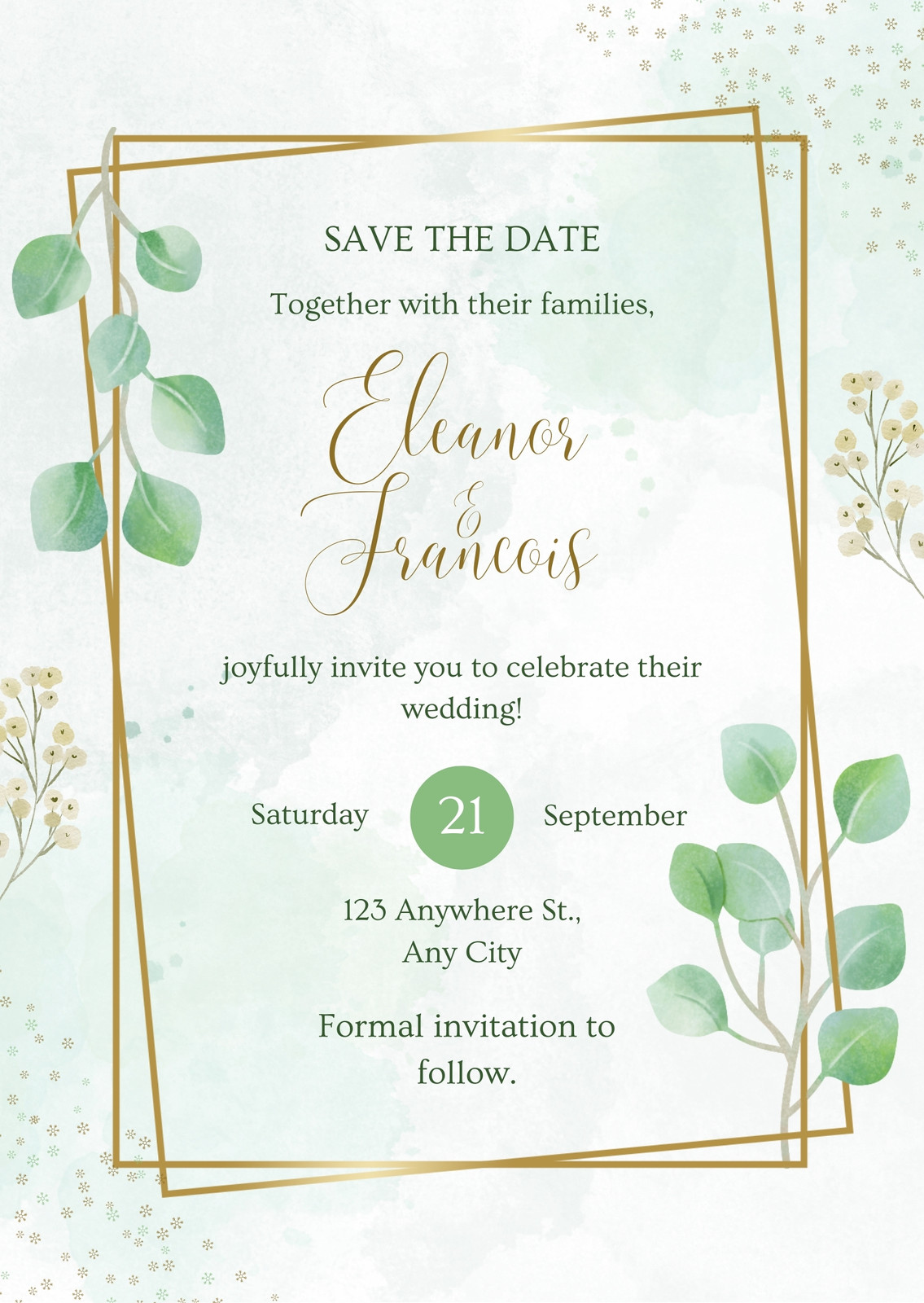 Green Wedding Invitations