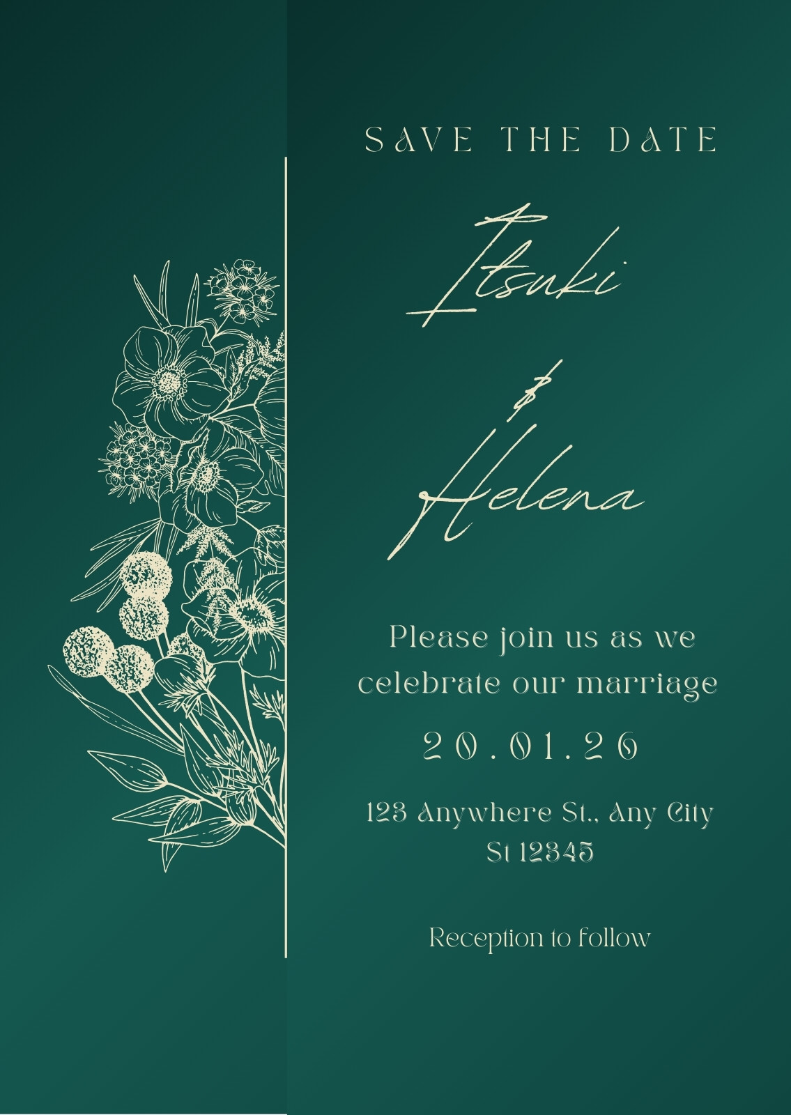 Green Wedding Invitations