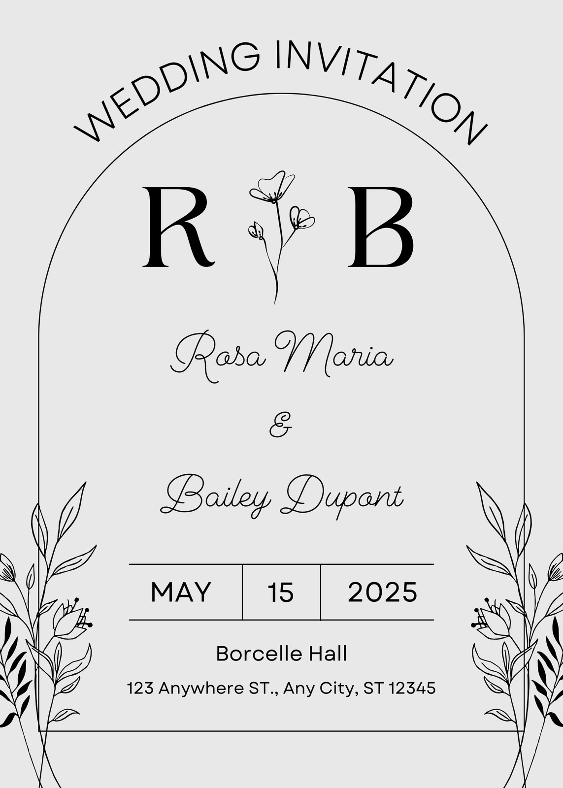 Grey Wedding Invitations