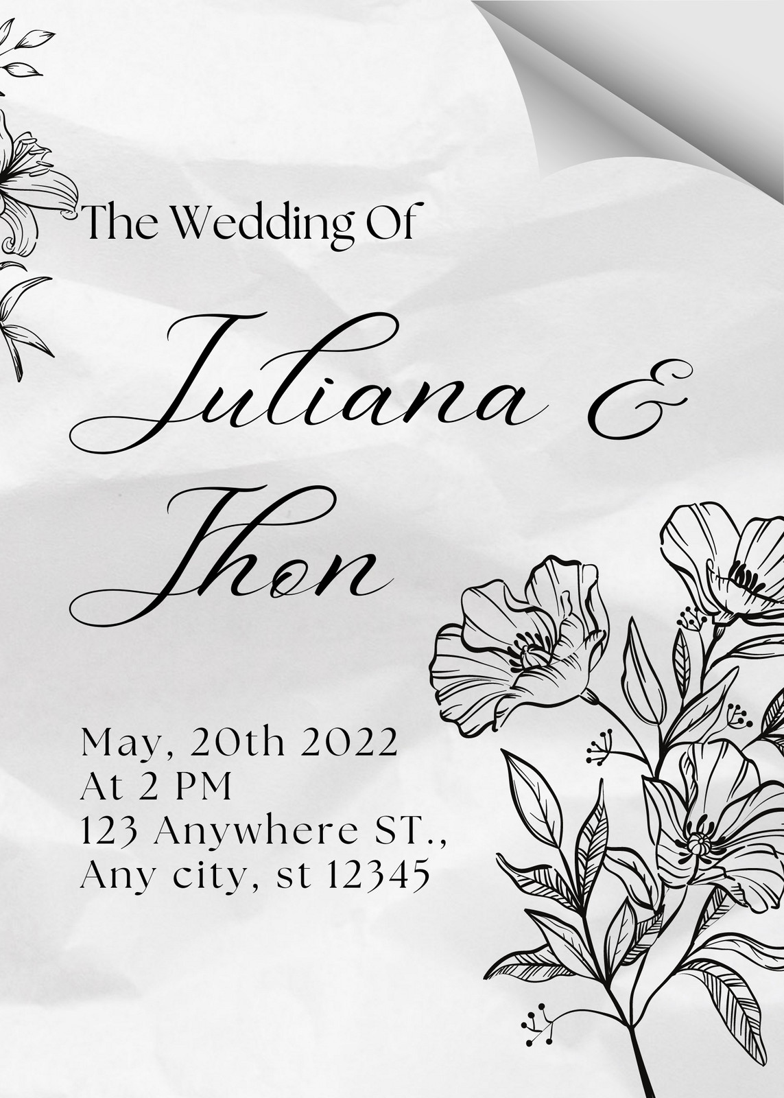 Grey Wedding Invitations