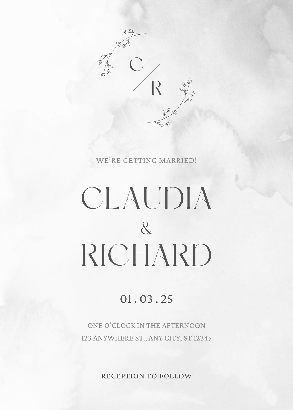 Grey Wedding Invitations