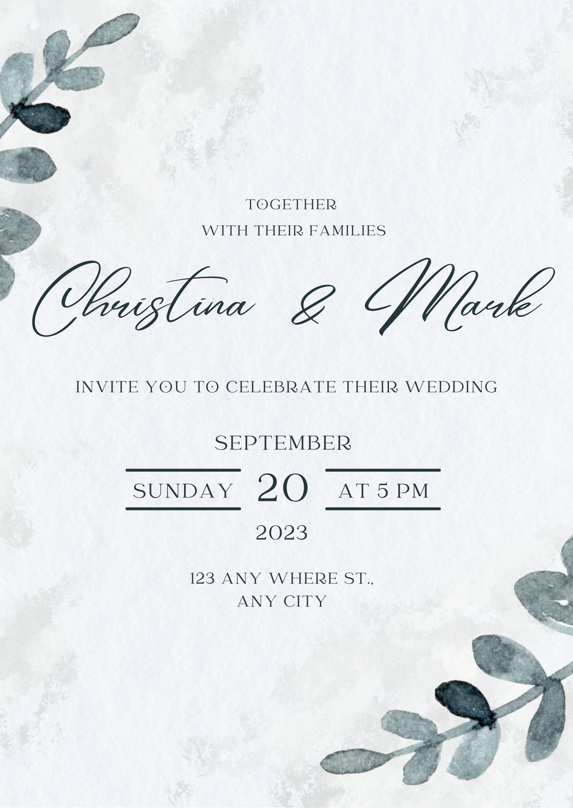 Grey Wedding Invitations