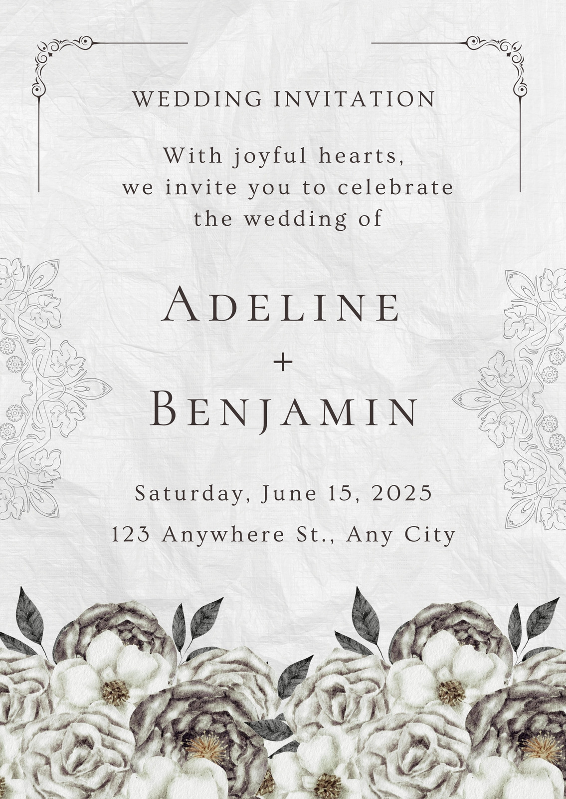 Grey Wedding Invitations