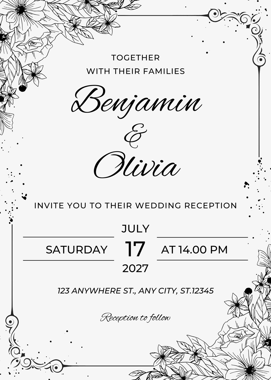 Grey Wedding Invitations