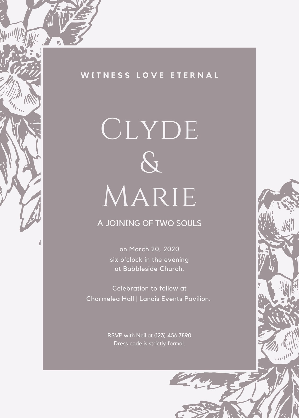 Grey Wedding Invitations