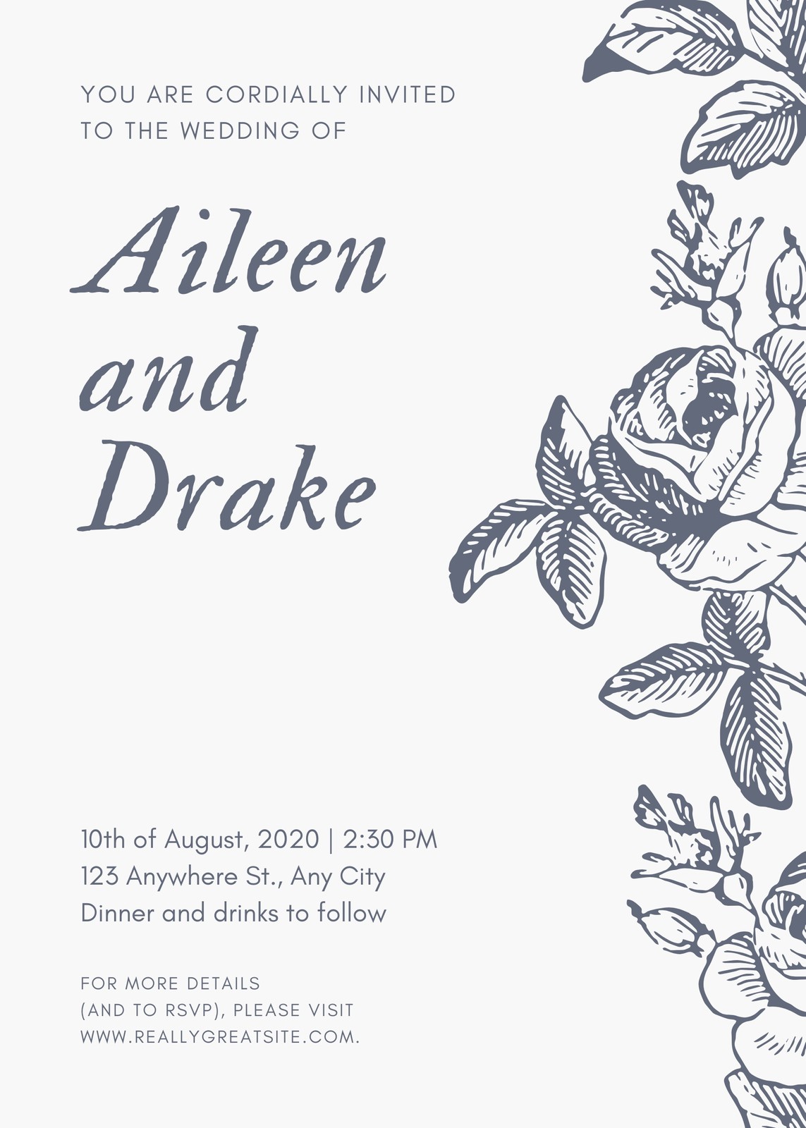 Grey Wedding Invitations