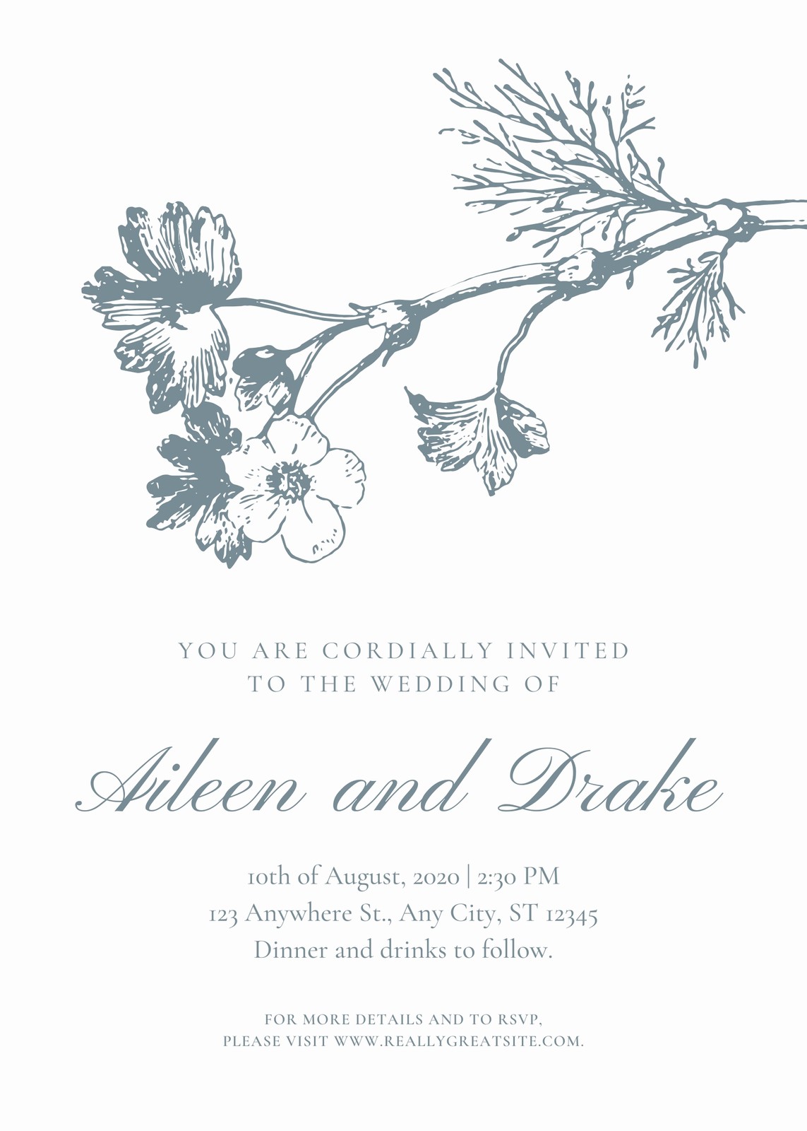 Grey Wedding Invitations
