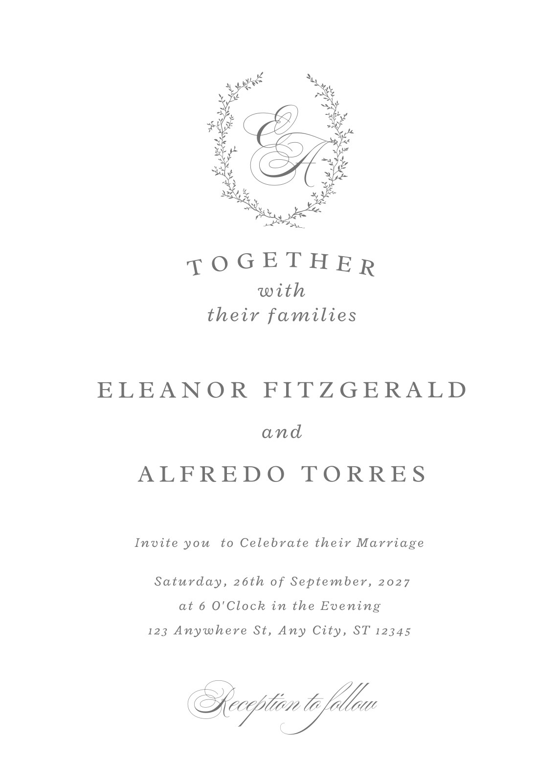 Grey Wedding Invitations