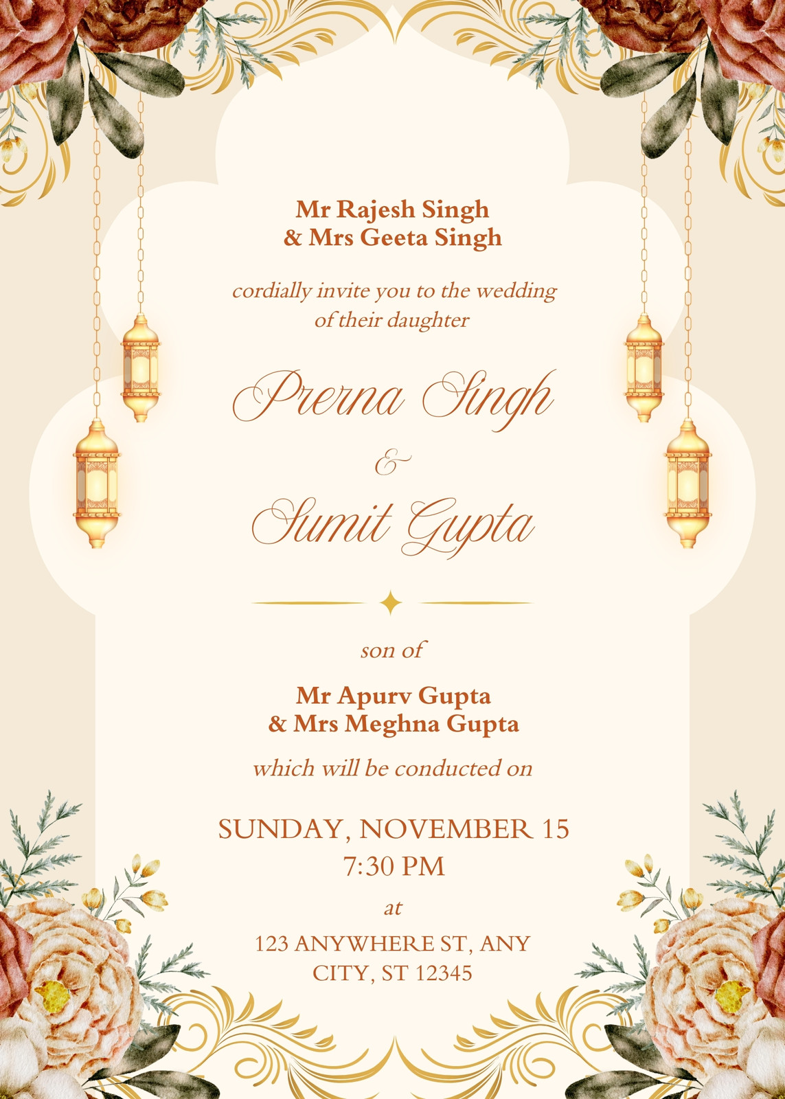 Orange Wedding Invitations