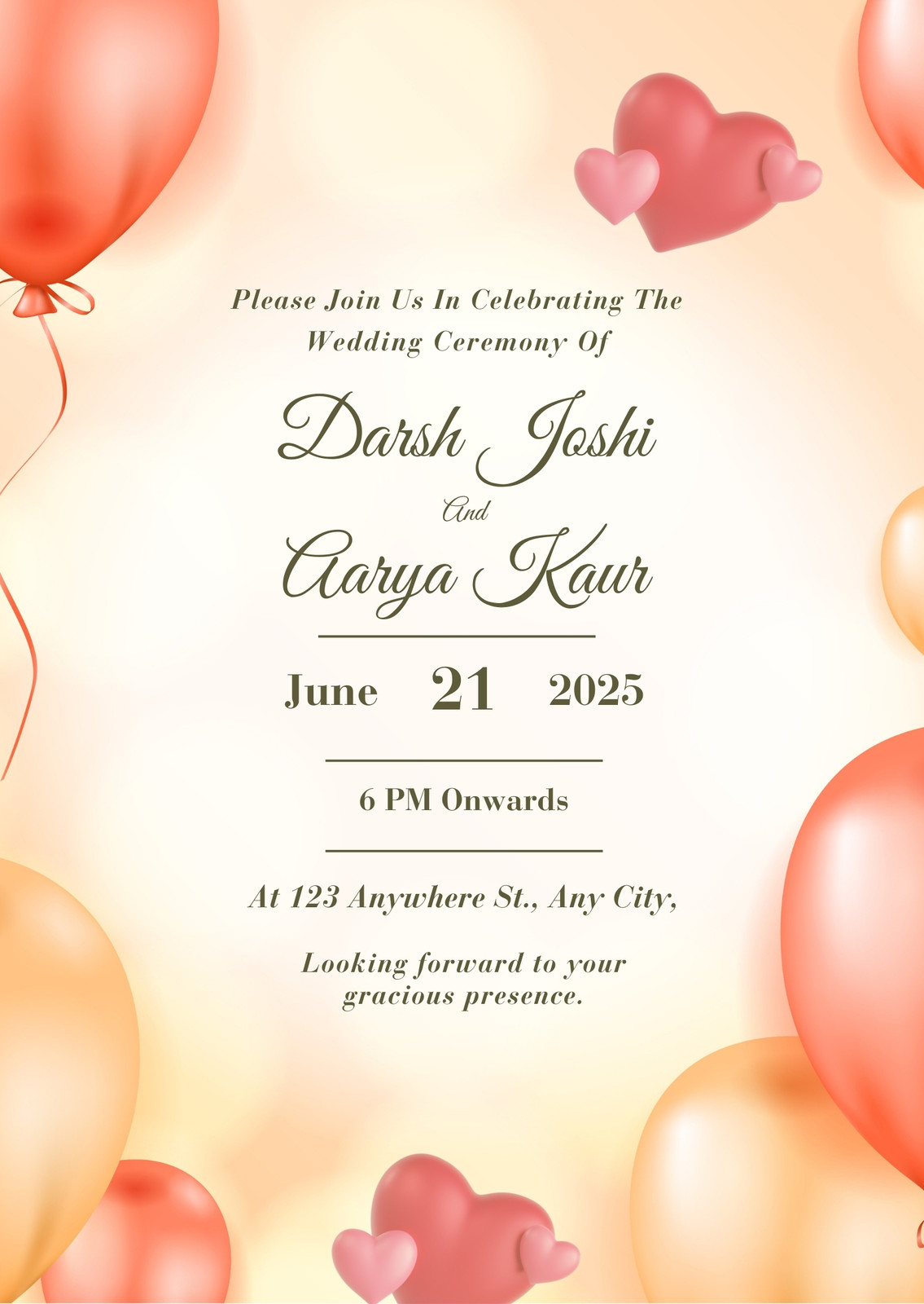 Orange Wedding Invitations
