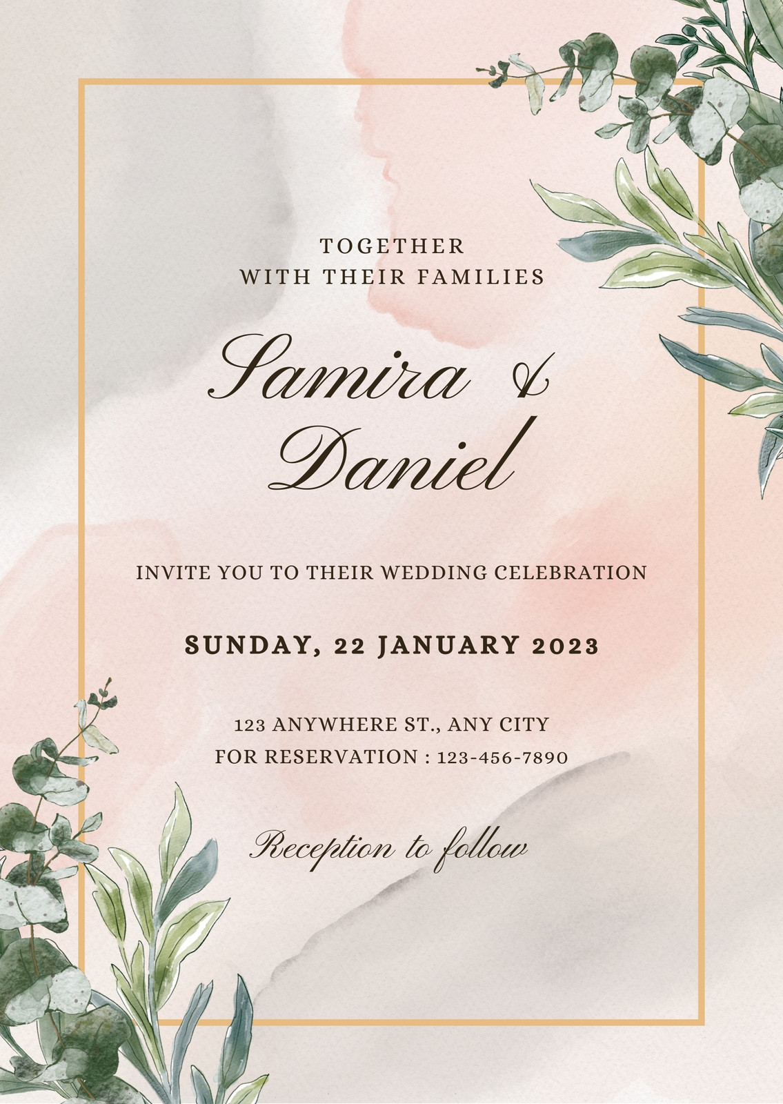 Orange Wedding Invitations