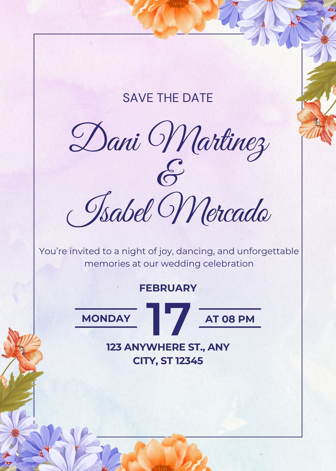 Purple Wedding Invitations