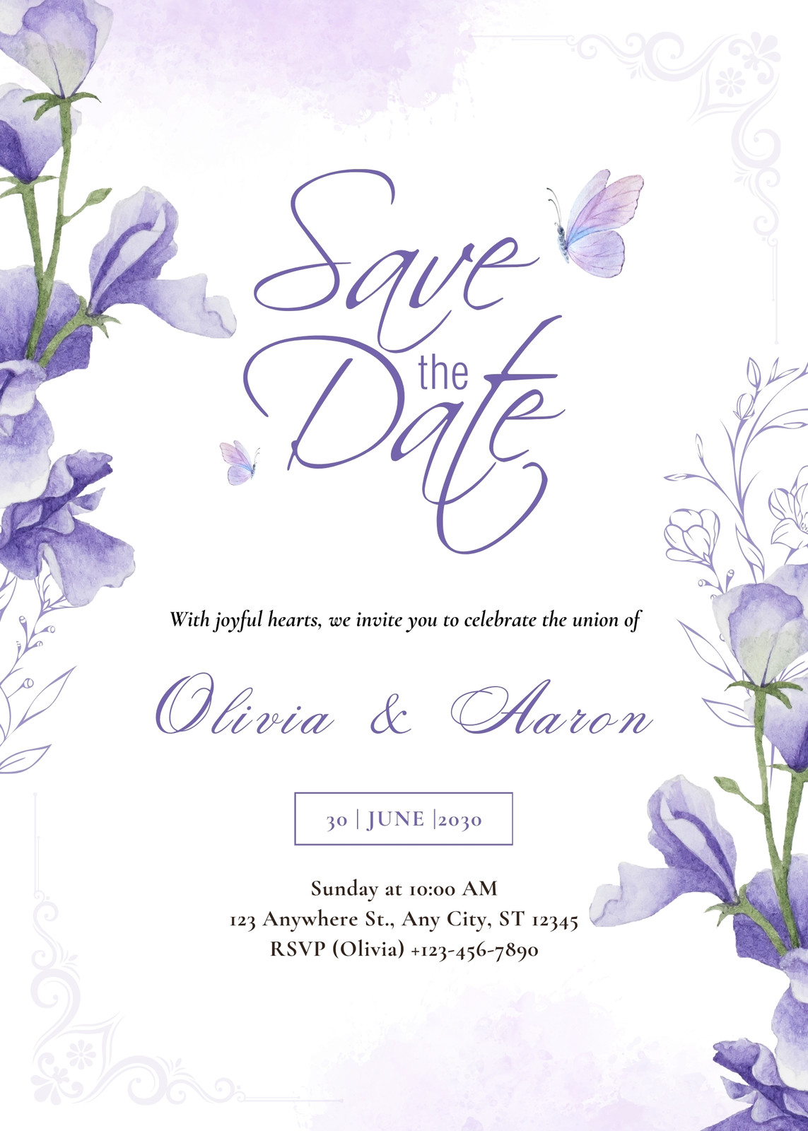 Purple Wedding Invitations