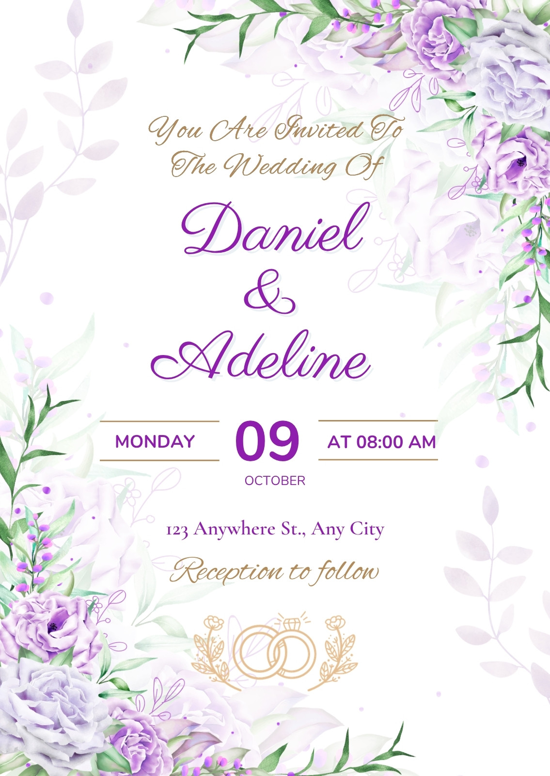 Purple Wedding Invitations