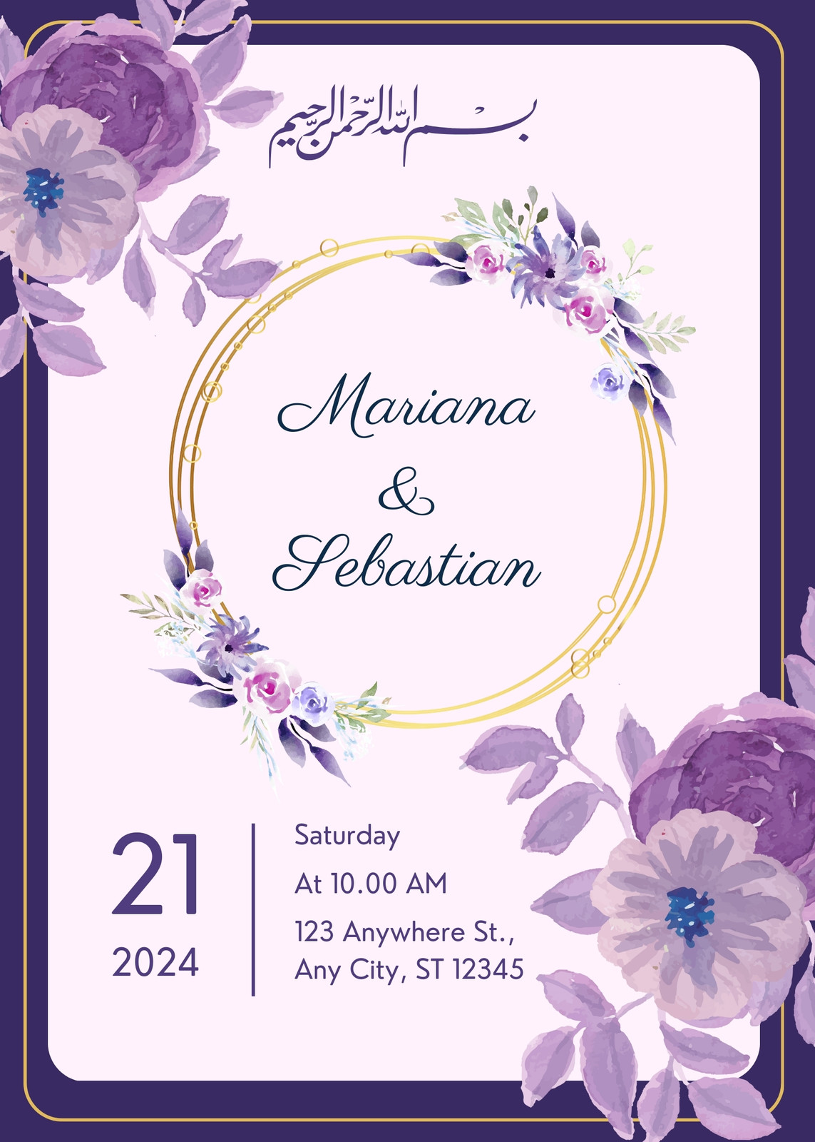 Purple Wedding Invitations