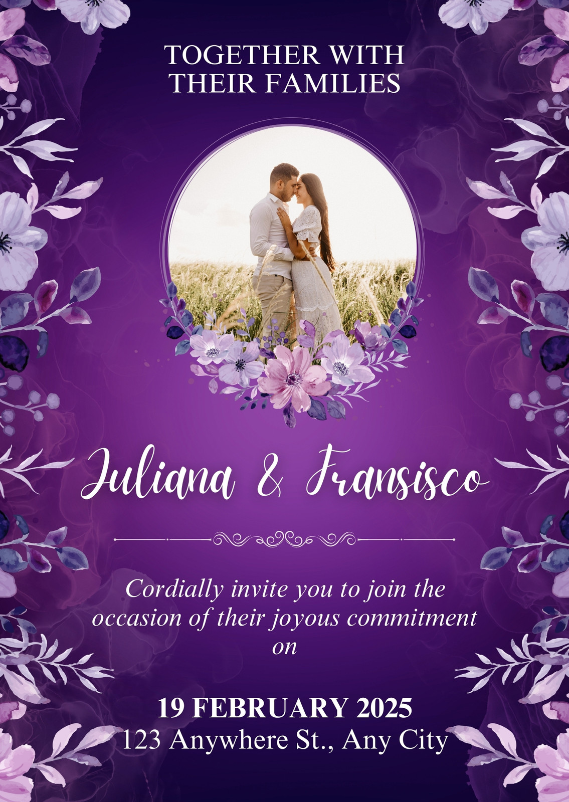 Purple Wedding Invitations
