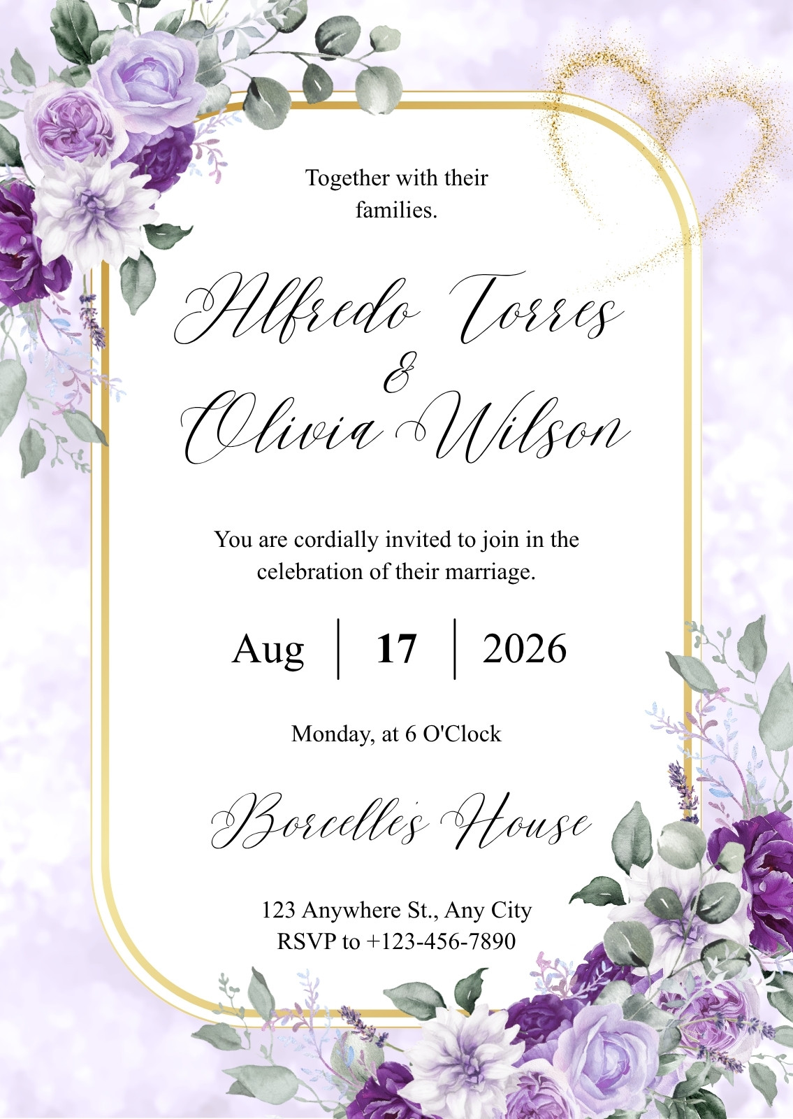 Purple Wedding Invitations