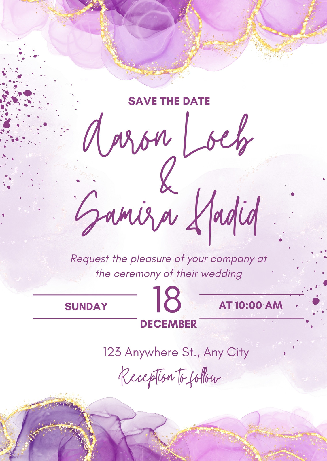 Purple Wedding Invitations