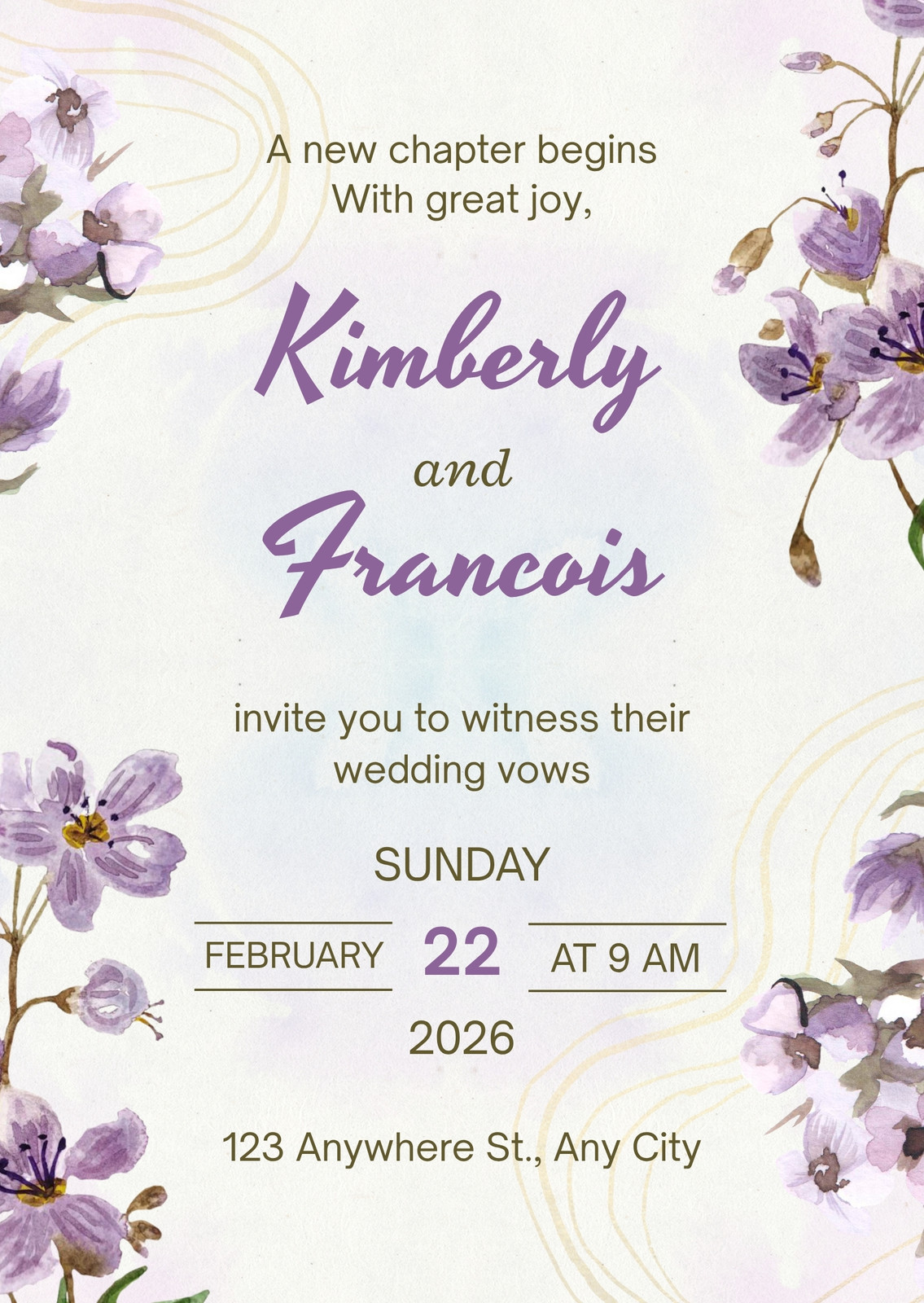 Purple Wedding Invitations