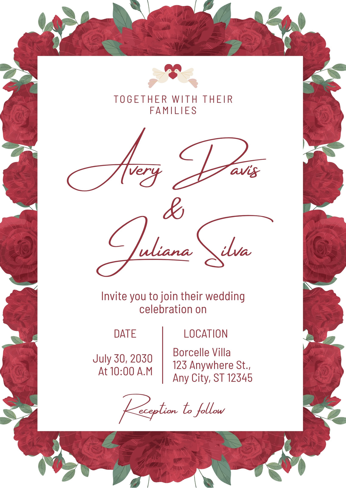 Red Wedding Invitations