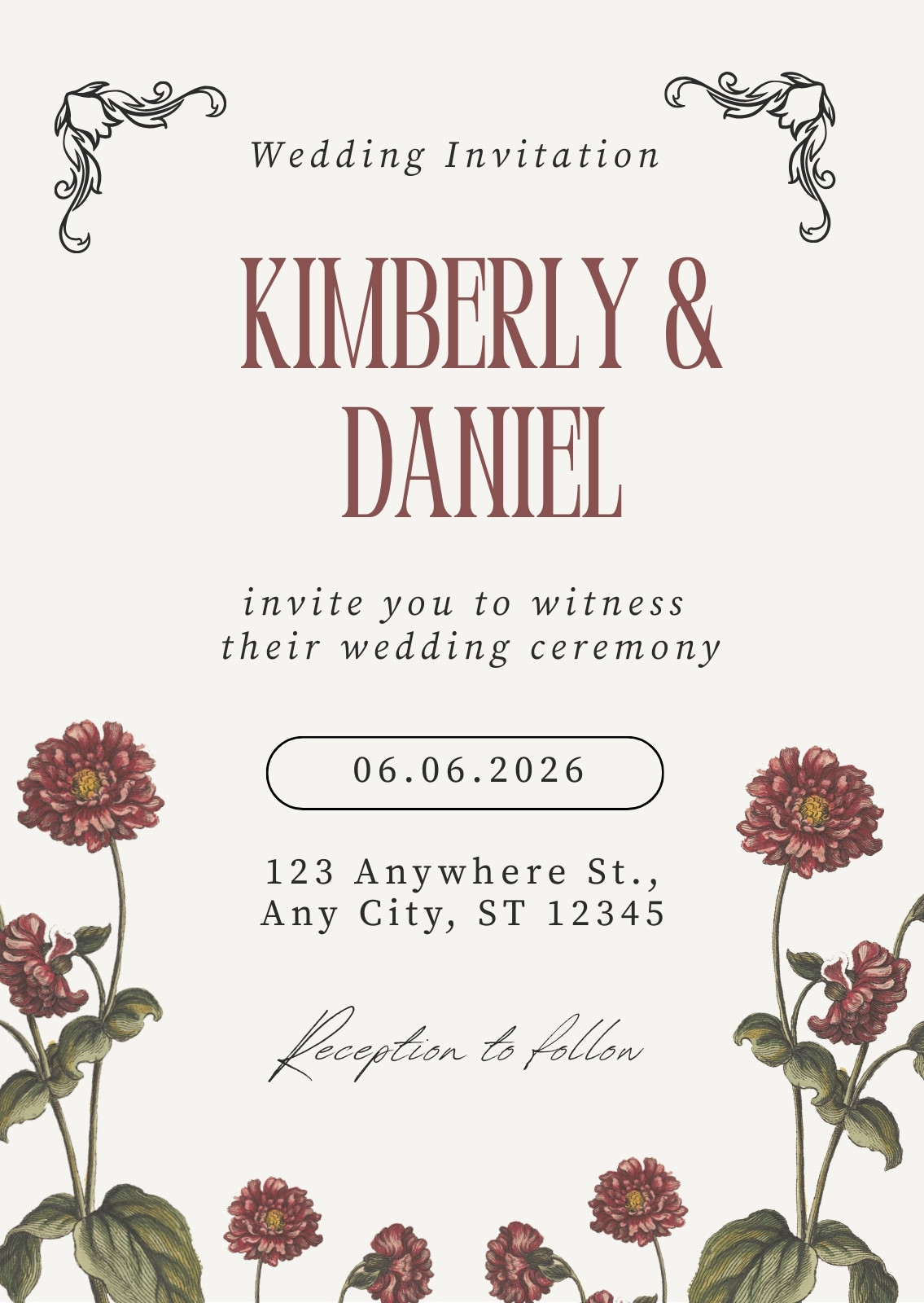 Red Wedding Invitations