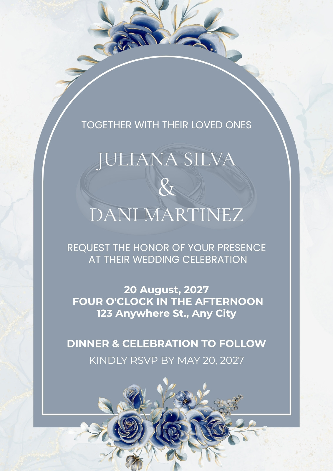 Silver Wedding Invitations