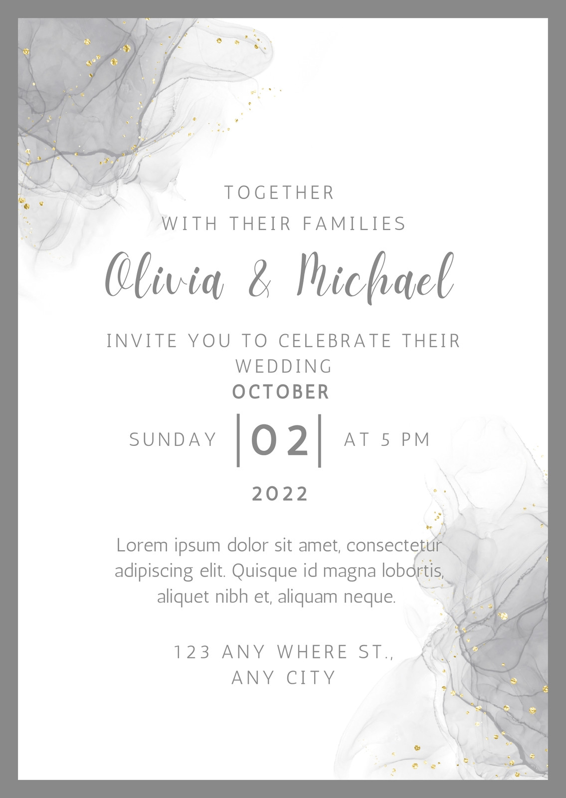 Silver Wedding Invitations