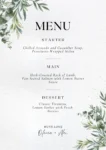 Wedding Menu
