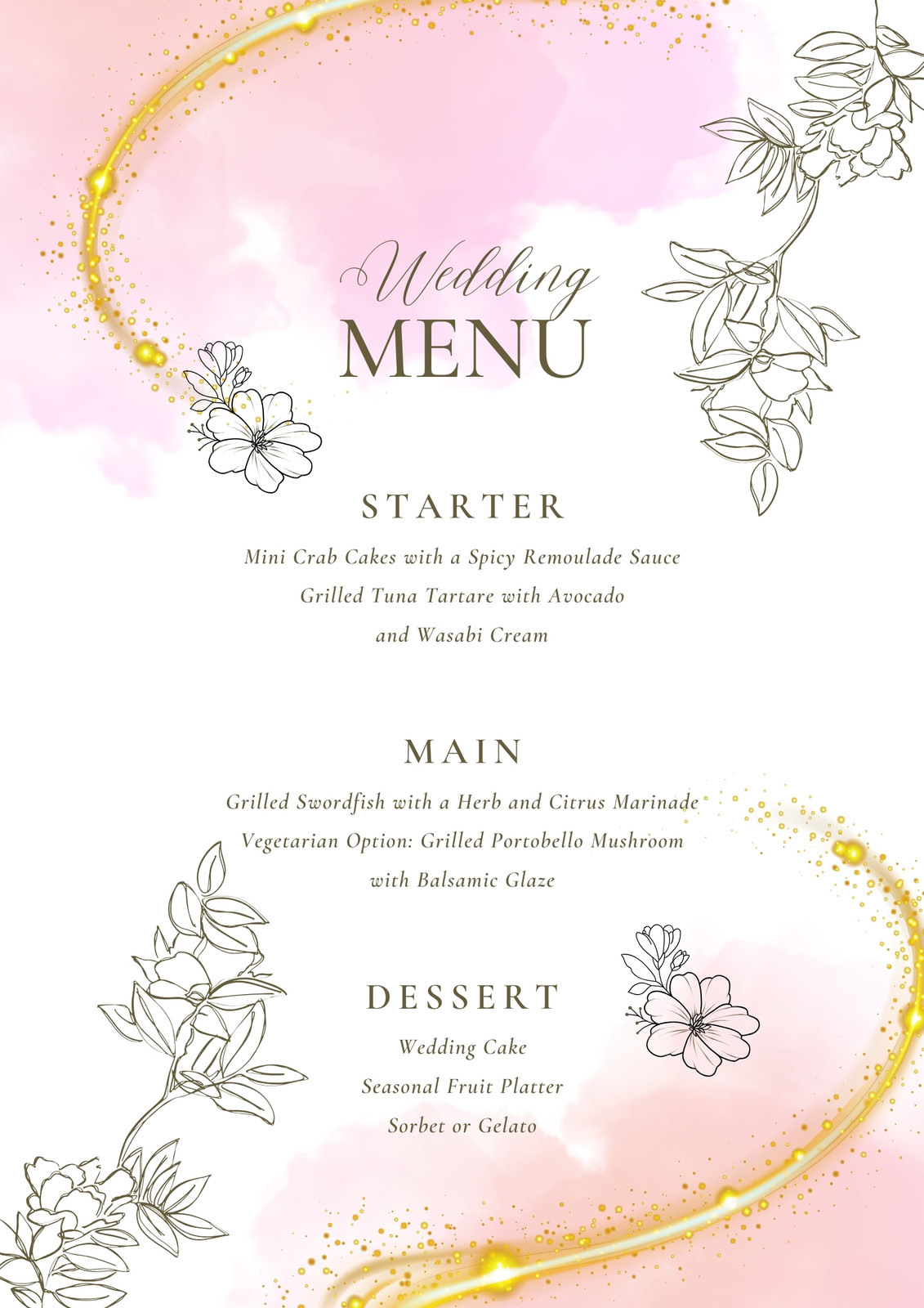 Wedding Menu
