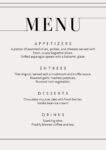 Wedding Menu