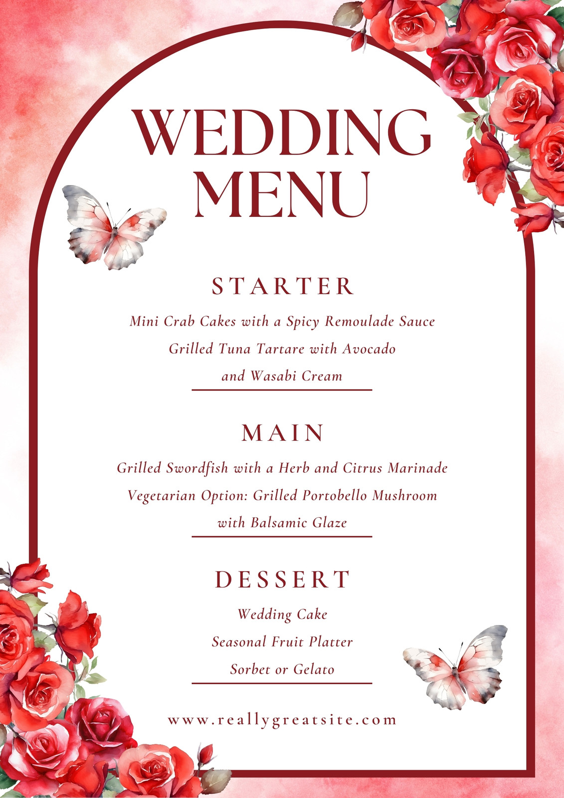 Wedding Menu