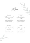 Wedding Menu