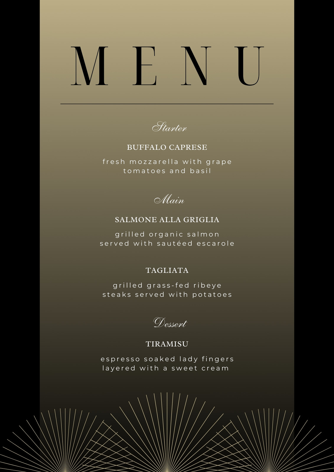 Wedding Menu