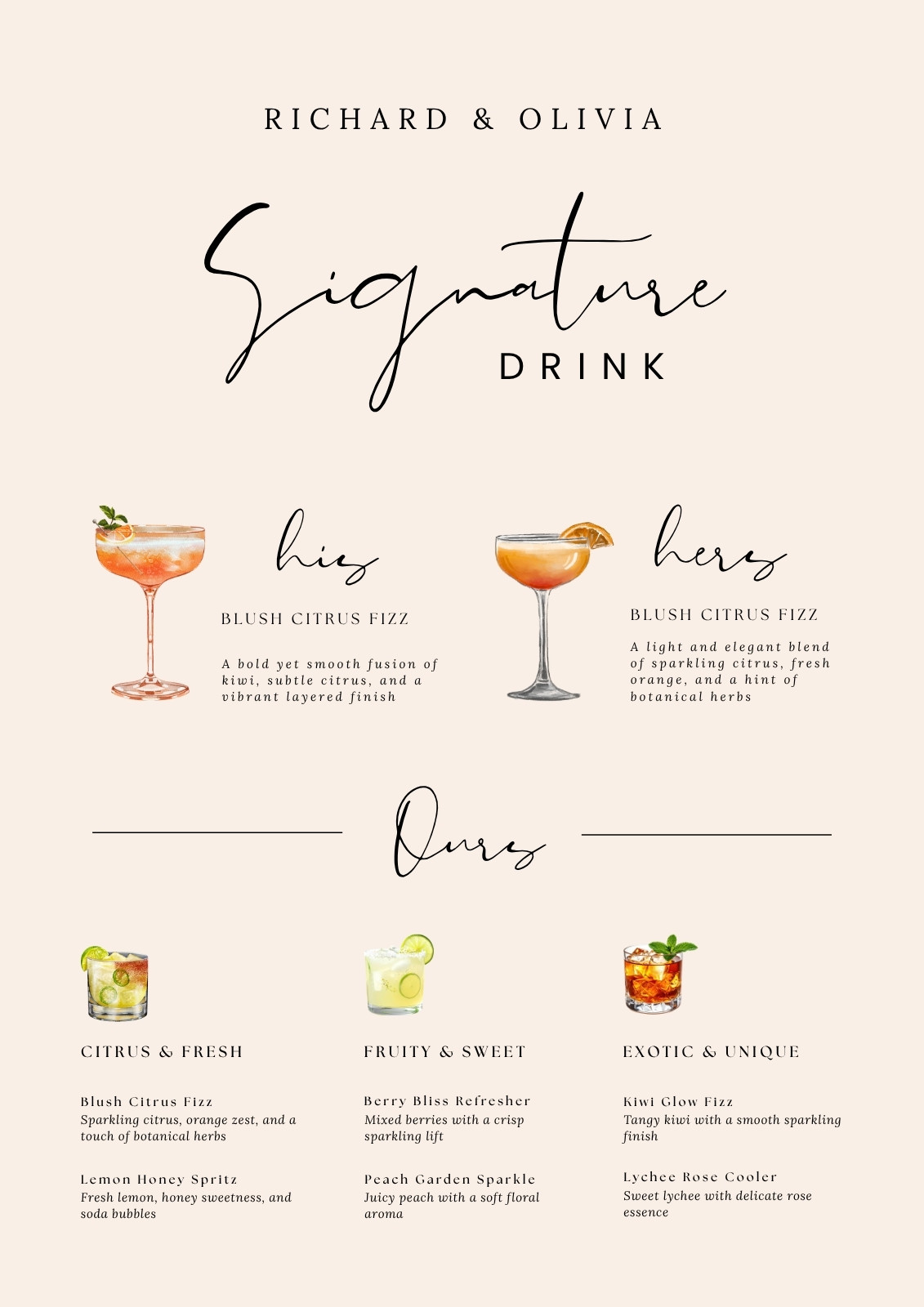 Wedding Menu