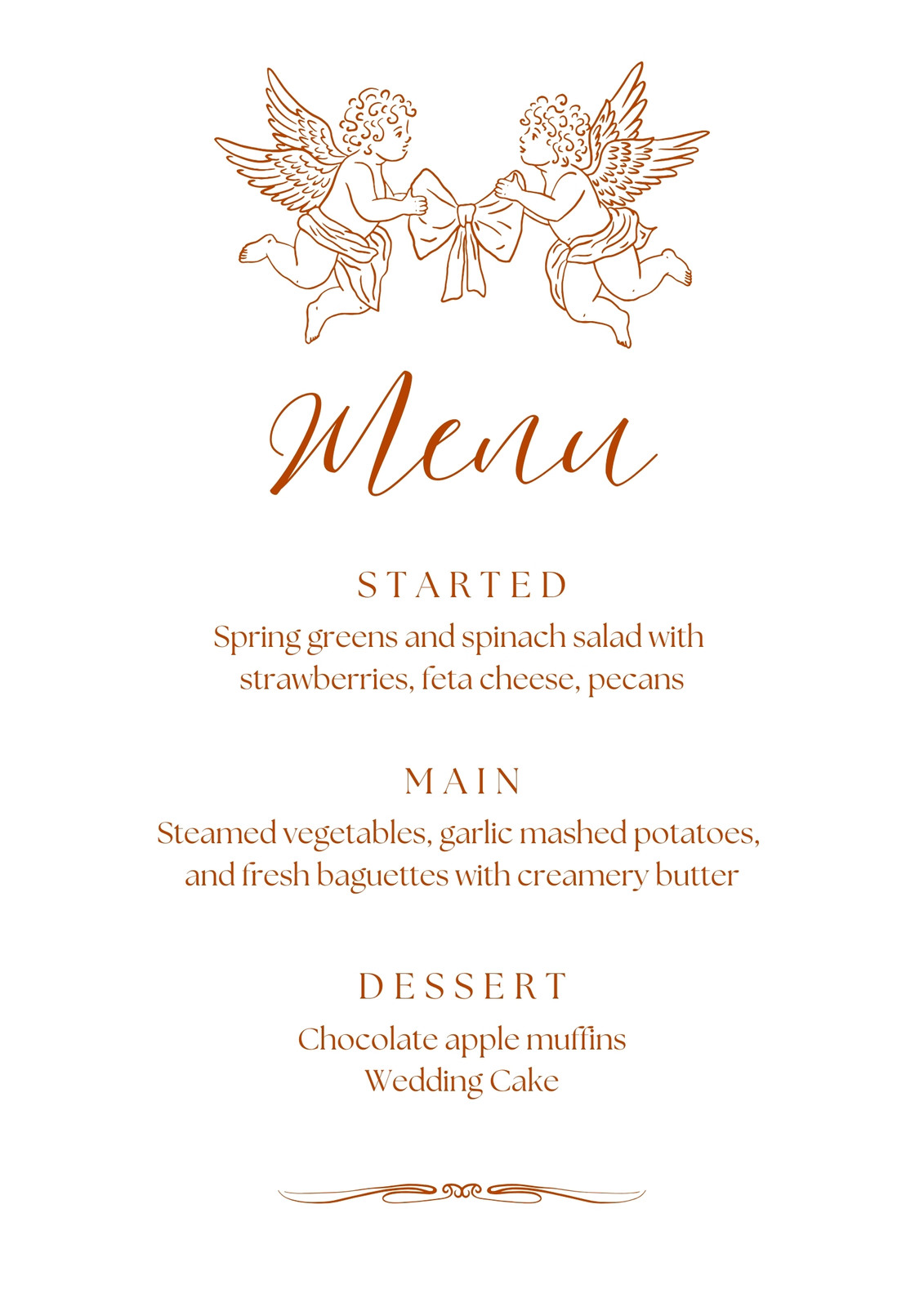 Wedding Menu