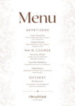 Wedding Menu