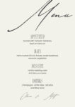 Wedding Menu