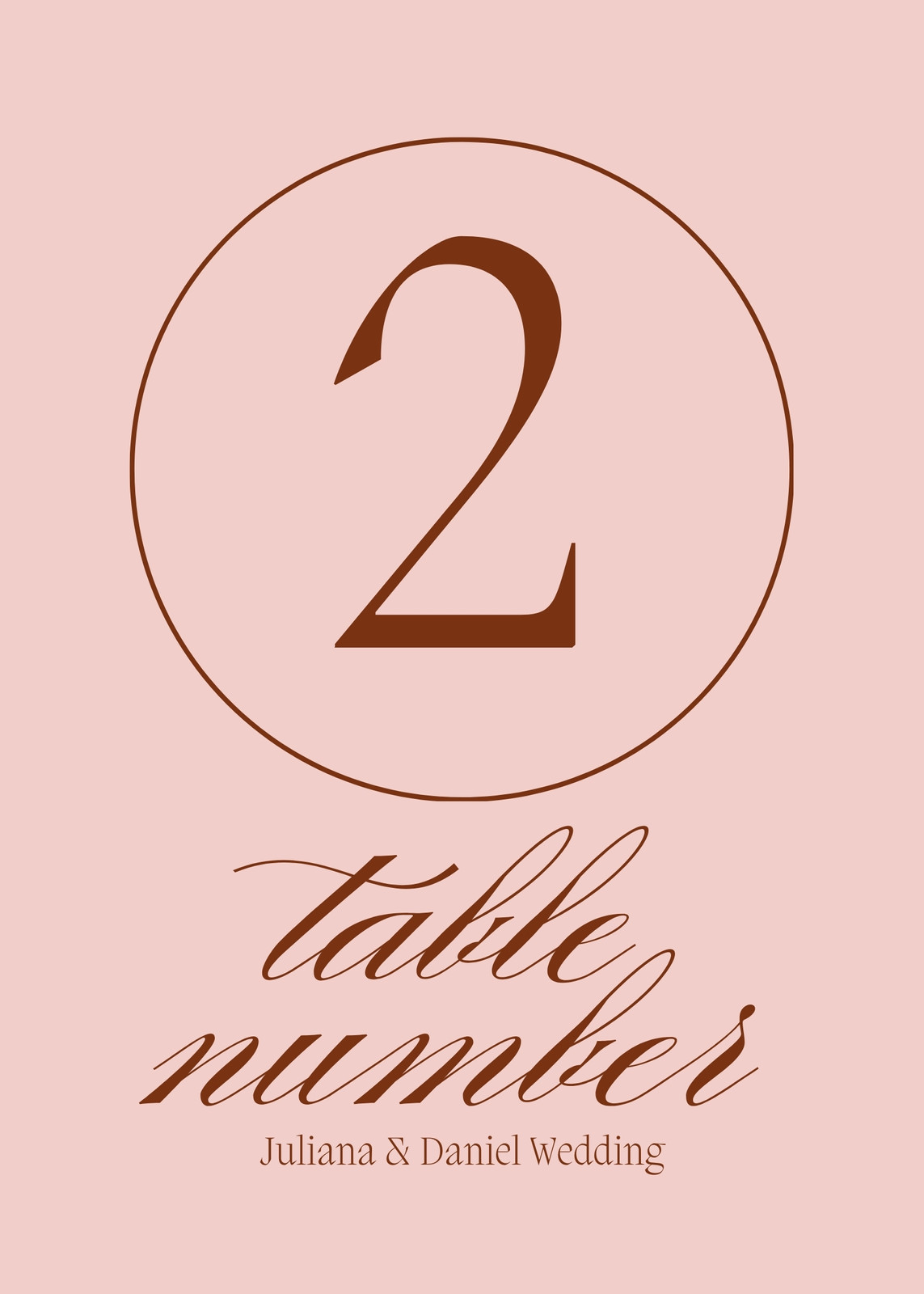 Wedding Table Numbers