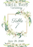 Wedding Table Numbers