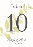 Wedding Table Numbers