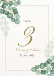 Wedding Table Numbers