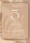 Wedding Table Numbers